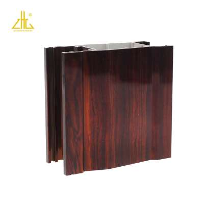 Wood Grain Alloy Profile Square Pipes Rectangular  Tubes Extresions Aluminum Profile For Door And Window